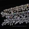 Clear Crystal Glass Tassels Chain Costume Trim Sewing Applique Chain Rhinestone For Wedding Bridal Dress Accessories